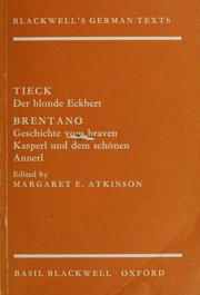 Cover of: Der blonde Eckbert by Ludwig Tieck