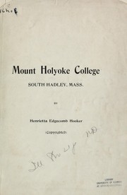 Mount Holyoke College, South Hadley, Mass by Henrietta Edgecomb Hooker