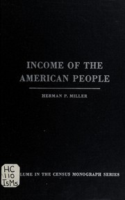 Cover of: Income of the American people