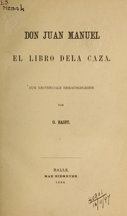 Cover of: El libro de la caza