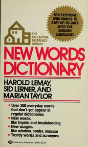 Cover of: New words dictionary