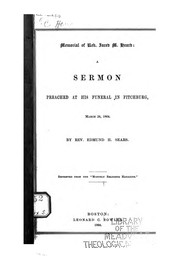 Cover of: Memorial of Rev. Jared M. Heard: a sermon preached at his funeral in Fitchburg, March 24, 1864