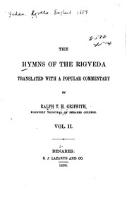 Cover of: The Hymns of the Rigveda by Ralph Thomas Hotchkin Griffith