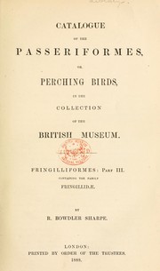 Cover of: Catalogue of the Birds in the British Museum by British Museum (Natural History). Department of Zoology. [Birds]