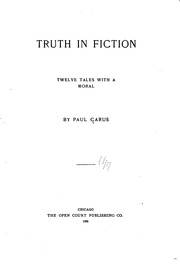 Cover of: Truth in Fiction: Twelve Tales with a Moral
