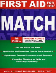 Cover of: First Aid for the Match