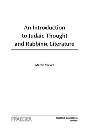 Cover of: An introduction to Judaic thought and rabbinic literature