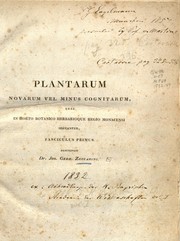Cover of: Plantarum novarum vel minus cognitarum, quae in horto botanico herbarioque regio Monacensi servantur