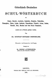 Cover of: Griechisch-deutsches und deutsches-griechisches Schul-Wörterbuch by Gustav Eduard Benseler
