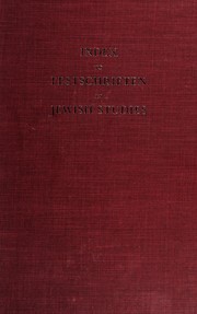 Cover of: Index to festschriften in Jewish studies.
