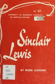 Cover of: Sinclair Lewis.