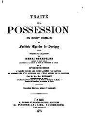 Cover of: Traité de la possession en droit romain
