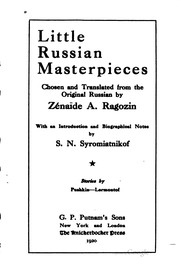 Cover of: Little Russian masterpieces by Zénaïde A. Ragozin