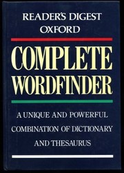 Cover of: The Reader's Digest-Oxford complete wordfinder by edited by Sara Tulloch.