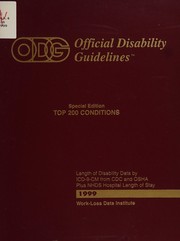 Offical Disability Guidelines, Top 200 Conditions, 1999 by Philip L. Denniston