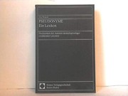 Cover of: Pseudonyme by Jörg Weigand