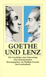 Cover of: Goethe und Lenz