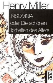 Cover of: Insomnia by Henry Miller