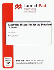 Cover of: LaunchPad for Essentials of Statistics for the Behavioral Sciences