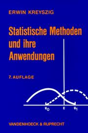 Cover of: Statistische Methoden und ihre Anwendungen.