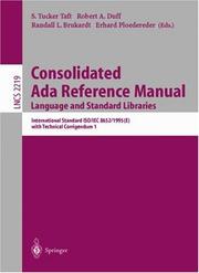 Consolidated Ada reference manual : language and standard libraries : international standard ISO/IEC 8652/1995(E) with technical corrigendum 1