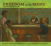 Cover of: Freedom on the Menu: The Greensboro Sit-Ins