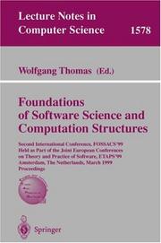 Foundations of software science and computation structures : Second International Conference, FOSSACS '99 held as part of the joint European Conferences on Theory and Practice of Software, ETAPS '99, 