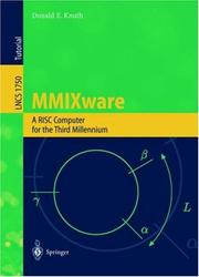 Cover of: MMIXware: A RISC Computer for the Third Millennium