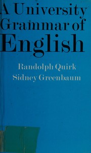 Cover of: A university grammar of English
