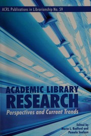 Cover of: Academic library research: perspectives and current trends