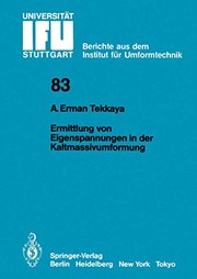 Cover of: Ermittlung von Eigenspannungen in der Kaltmassivumformung