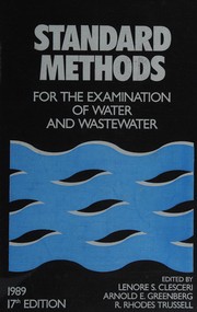 Standard Methods for the Examination of Water & Wastewater by Lenore S. Clesceri