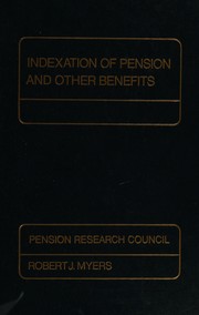 Cover of: Indexation of pension and other benefits