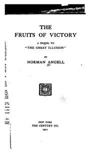 Cover of: The fruits of victory: a sequel to "The great illusion,"