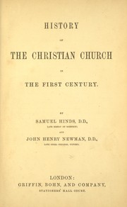 Cover of: History of the Christian church in the first century by John Henry Newman