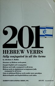 201 Hebrew verbs by Abraham S. Halkin