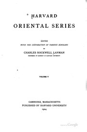 Harvard oriental series by Harvard University