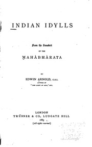 Cover of: Indian Idylls from the Sanskrit of the Mahâbhârata