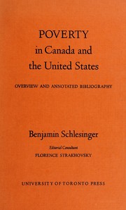 Cover of: Poverty in Canada and the United States: overview and annotated bibliography.