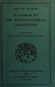 Cover of: Handbook to the ethnographical collections