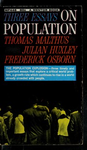 Cover of: On population: three essays
