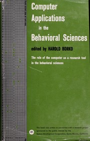 Cover of: Computer applications in the behavioral sciences.