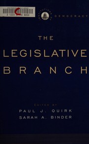 Cover of: The legislative branch