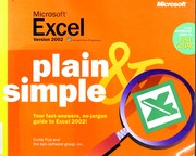 Cover of: Microsoft Excel version 2002 plain & simple: your fast-answers, no-jargon guide to Excel 2002!