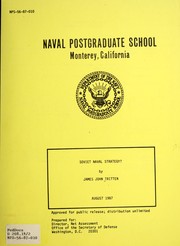 Cover of: Soviet naval strategy