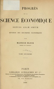 Cover of: Les progrès de la science économique depuis Adam Smith: revision des doctrines économiques