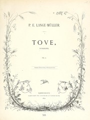 Cover of: Tove: syngespil, op. 7