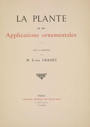 Cover of: La plante et ses applications ornementales