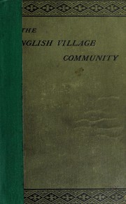 Cover of: The English village community