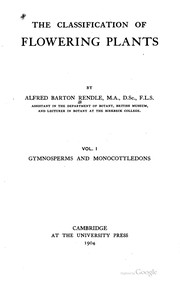 Cover of: The classification of flowering plants